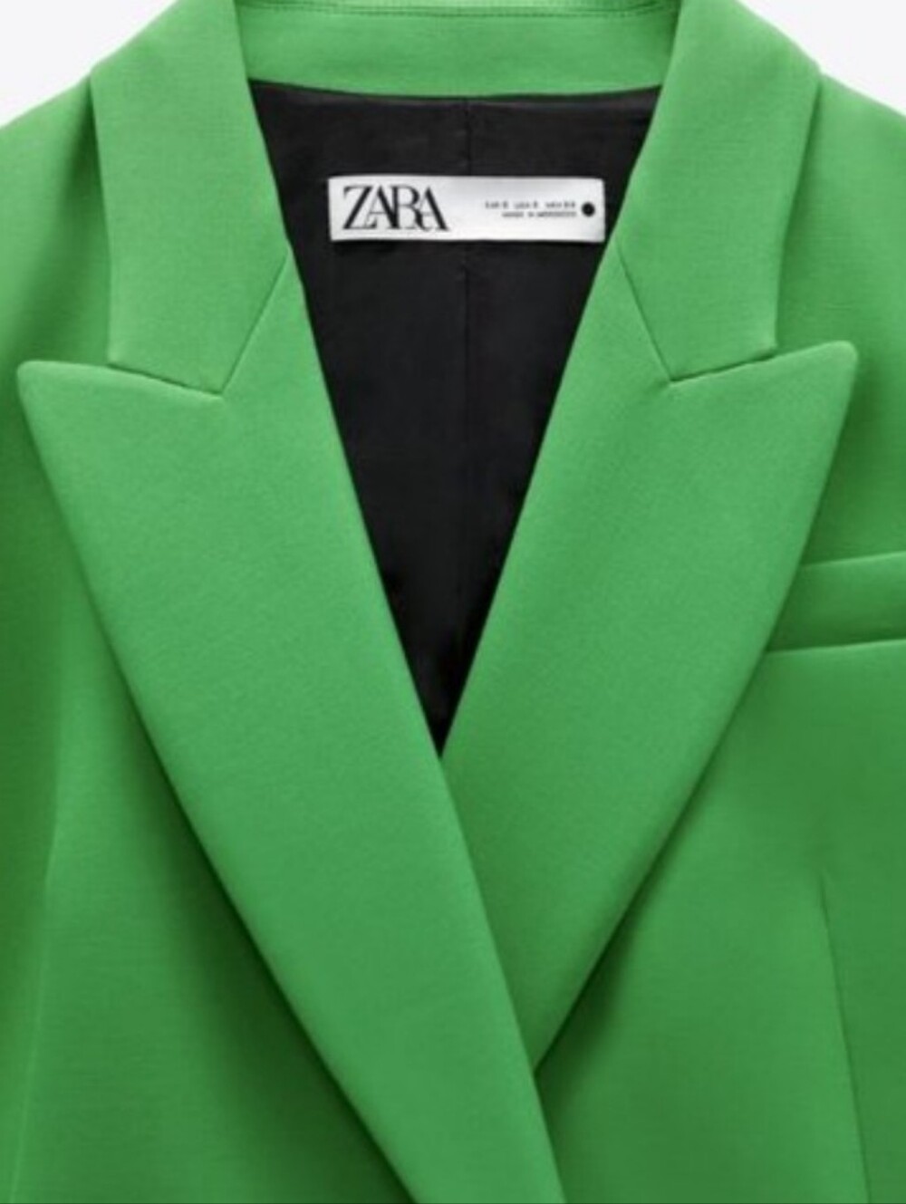 NWT Zara Green Tailored Blazer XL - Picture 9 of 10